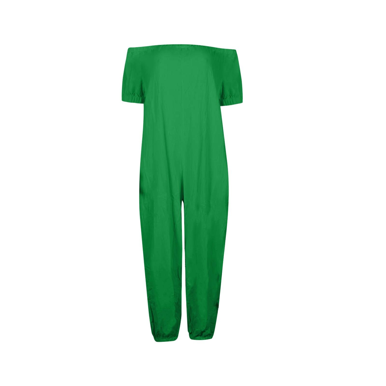 Женские повседневные эластичные комбинезоны с короткими рукавами и карманами на плечах — фото 5