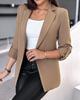 Women's Elegant White Blazer Jacket with Multiple Color Options - Slim Fit Formal Office Wear