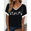 Camiseta de Verano para Mujer Estampado Sencillo Manga Corta Camisetas Casuales Tops Estampados
