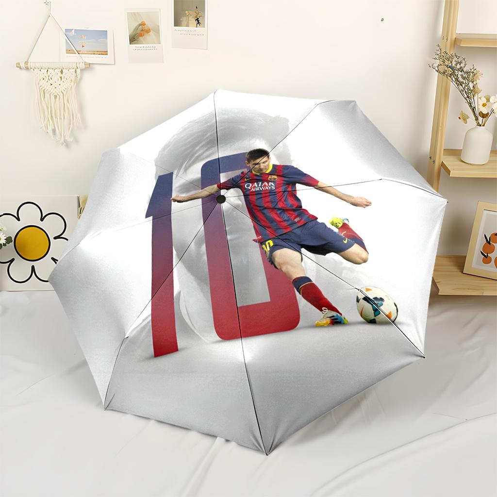 Messi Automatic Umbrella Compact 8-Rib Design Lightweight Travel Essential Fashion Lovers Perfect Gift for Friends & Family