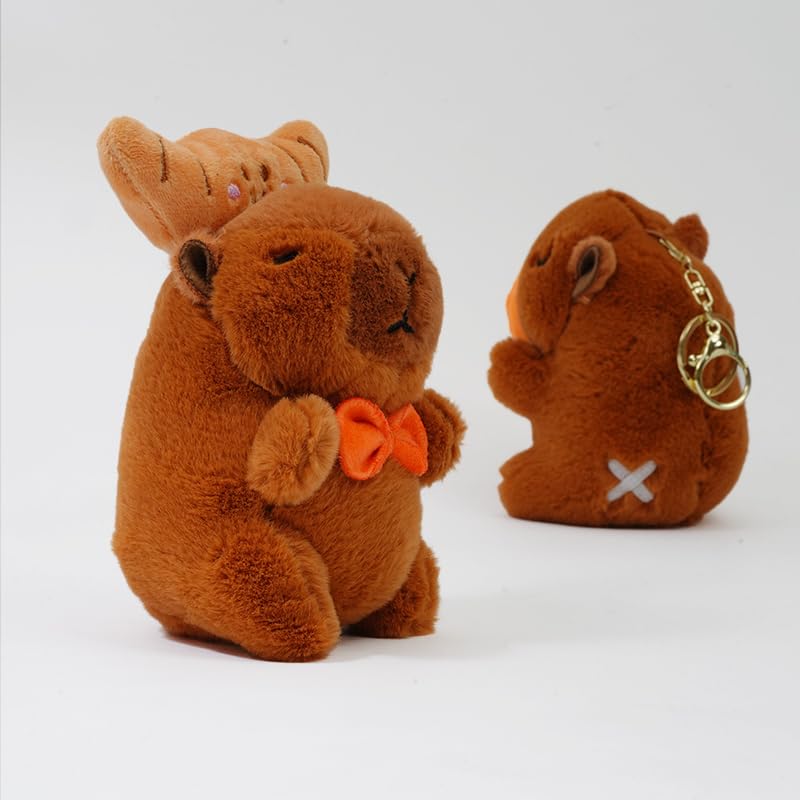 Clearstone Capybara Plush Keychain, Chavimaru Croissant, 19cm, Brown