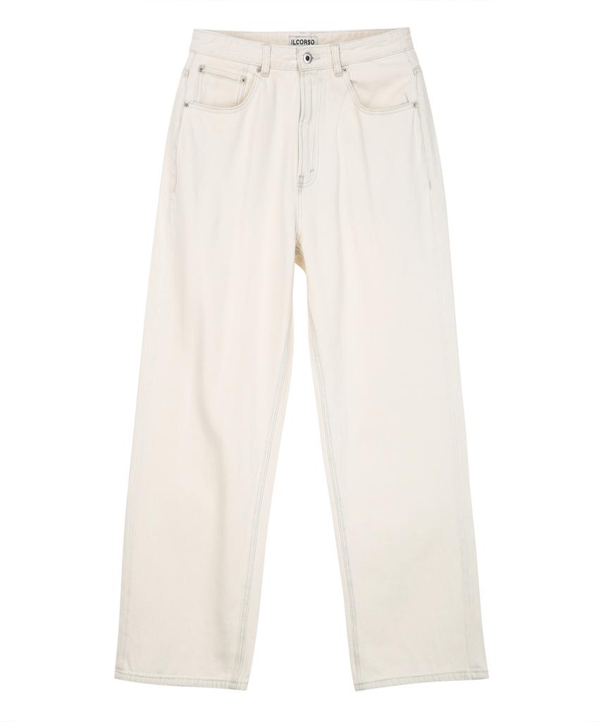 IL CORSO Dirty Washed Denim Pants Cream Iepa5F005Cr