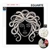 Medusa Portrait Pearl Art Kit with Frame Sparkling Bead Canvas Cozy Home Decor Creative Craft Gift DIY Handcrafted Wall Hanging Art Set