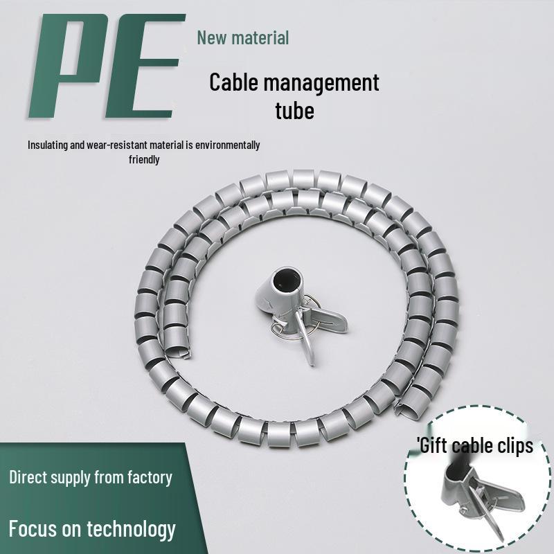 

Openable Cable Wrap Tube: Wire Protection & Organizer, Anti-Bite Management & Storage Solution. 1.5m/16mm diameter-White (with clip)