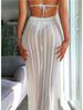 Sheer Halter Neck Backless Beach Dress - Slimming and Sleeveless