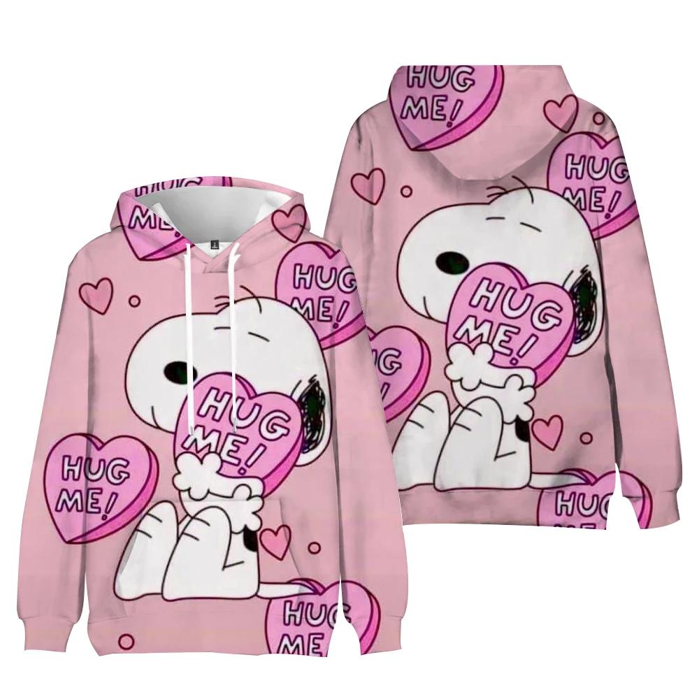 Snoopy cartoon women's sweatshirt, fashionable streetwear hoodie gift, Snoopy cartoon streetwear sweatshirt hoodie