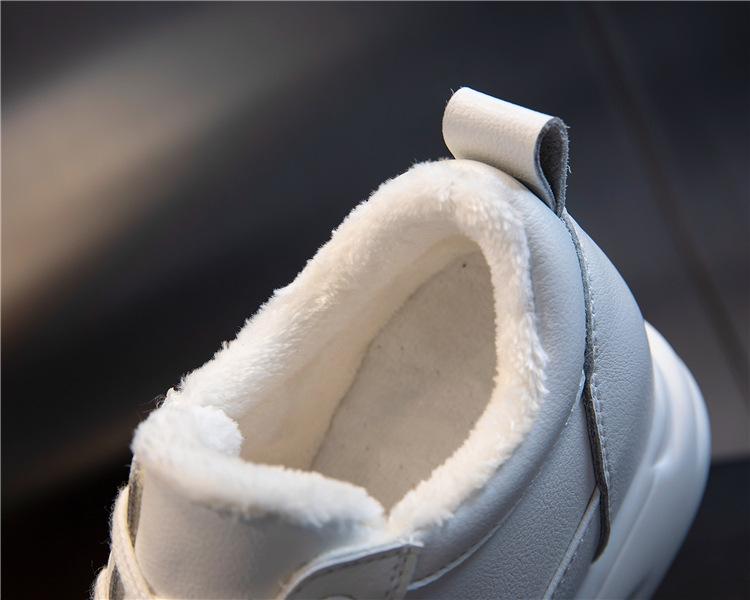 Leather women's shoes spring 2025 new thick sole inner height increase 7CM casual little white shoes women's sports velvet single shoes women