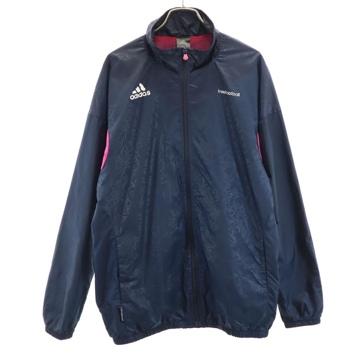 

adidas Комбинезон ручка футбол Ветровка L Темно-синяя Куртка сетчатая подкладка Мужской Б/у