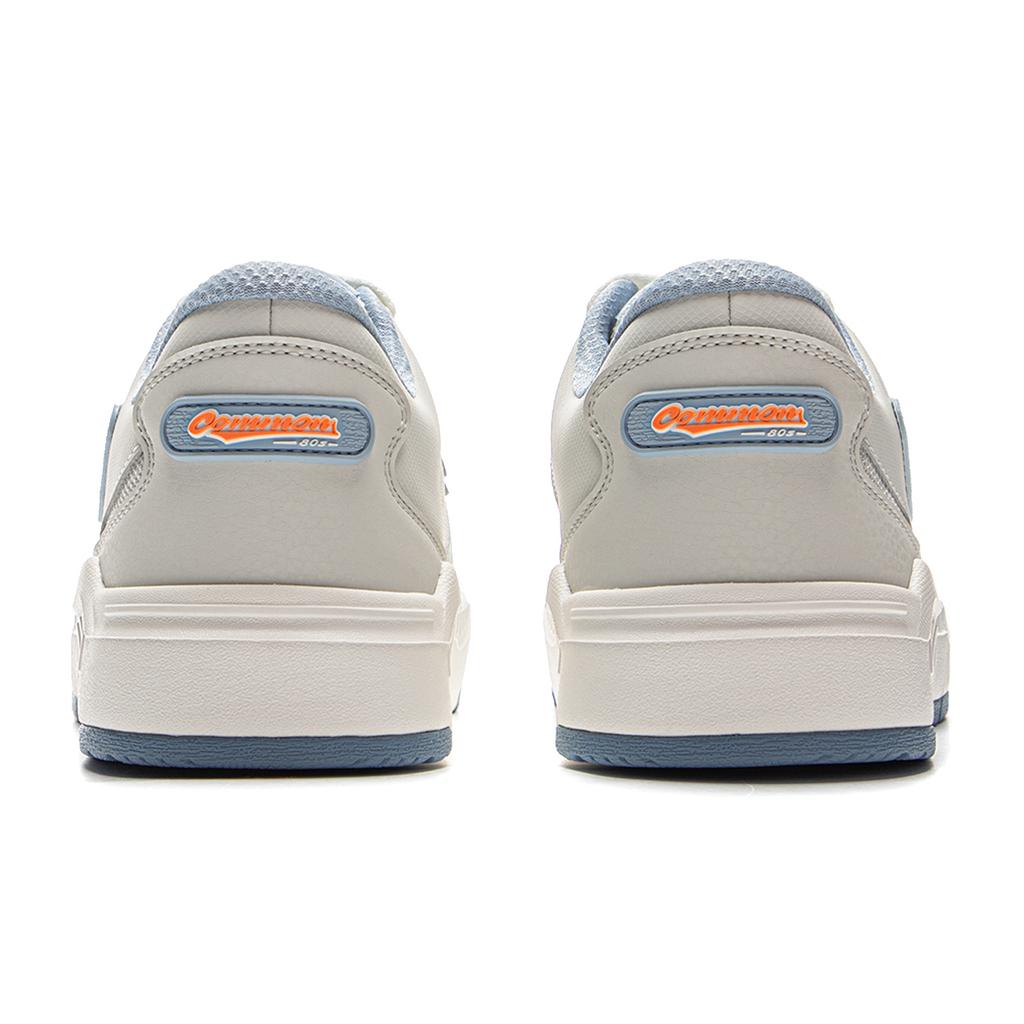 New LiNing COMMOM 80s Anti Slip Wear Resistant Low Top Skateboard Shoes Men's White Gray Blue AGCV051-2