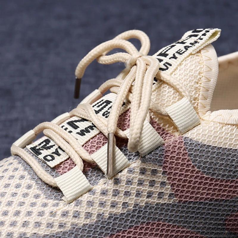 Damen Sneaker Mesh Atmungsaktive Laufschuhe Damen Schnürschuhe Plateau Casual Sportschuhe Weich Bequem Damenschuhe tenis de mujer