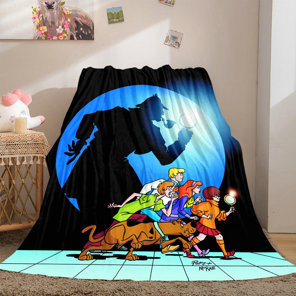 Halloween fantasy comedy adventure cartoon movie Scooby-Doo blanket soft home furnishing nap decoration four seasons warm Sherpa blanket U1