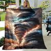 3D Natural ,Tornado, Cloud Blanket,Flannel Blanket Throw Blanket,Warm Blanket for Home Living Room Bedroom Beds Sofa Picnic Kid