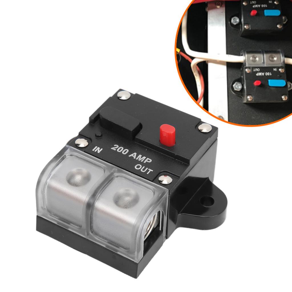 Circuit Breaker ABS Car Marine Boat Speaker Circuit Breaker Trolling with Accessory Kit for Circuit Protection 200A