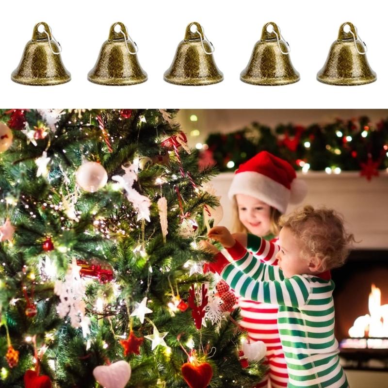 38mm Metal Trumpet Bells With Spring Hook For Easy Attachment Clarity Sound Durable Iron Crafted For Pet Training Craft Decor