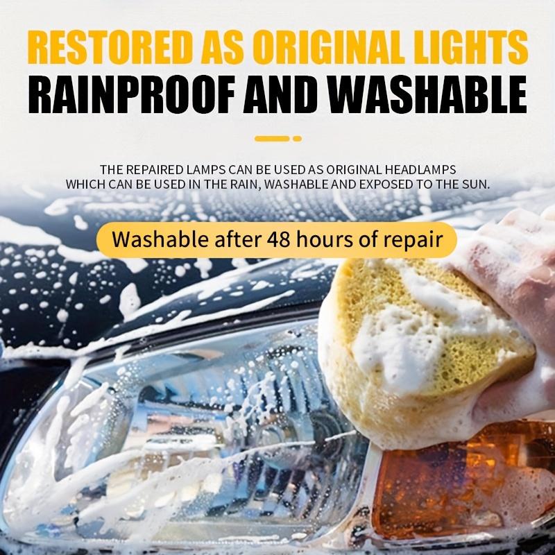 Universal Car Headlight Restoration Kit, 4.06 oz Headlamp Refurbishment Spray for Projector Lens Repair, No Disassembly Required