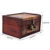 Vintage Wooden Jewelry Storage Box, Vintage   Carving Pattern   with Lock for Necklace Bracelet Rring Pendant Brooch Hair Home Decor