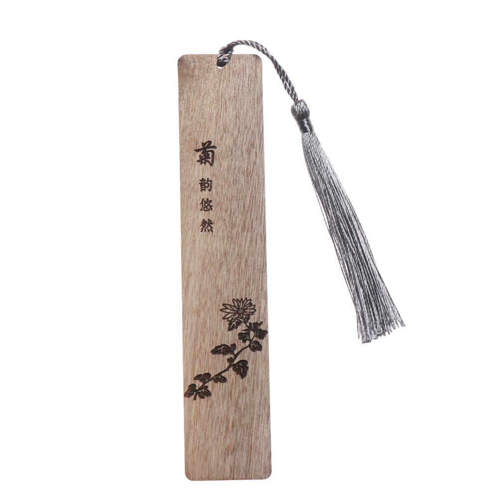 Bookmark Book Clip Pagination Mark Sandalwood Label Chinese Style Vintage Solid Wood Crafts Stationery School Office Supplies