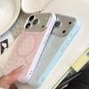 Silver Polka Dot Gold-plated Case Suitable for Apple 17 Pro Max, iPhone 16, Korean-style Minimalist 15 Magnetic Case, 17 Niche