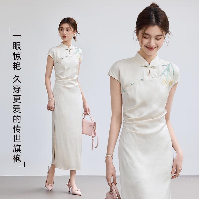 VICTORIA&VERA New Chinese Style Short Sleeve Cheongsam Dress V9012L09