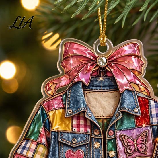 Western Theme Car Rearview Mirror Pendant Guitar Hanging Ornament, 2D Flat Acrylic Pendant, or Country Music Theme, Christmas Tree Decor Cowboy