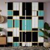 2pcs HD Dopamine Creative Geometric Decorative Curtain Green Tie Digital Printed Curtain Home Decor Style Decorative Living R