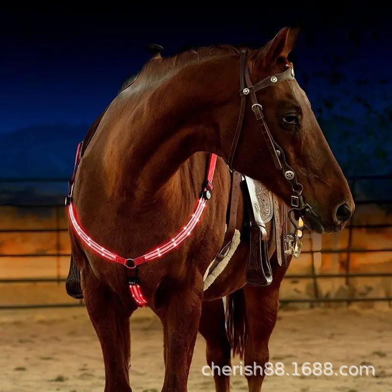 LED Illuminated Horse Chest Strap Equestrian