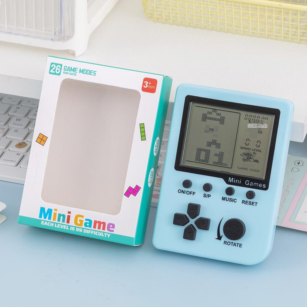 Classic 3.5-inch Russian Square Retro Game Console for Kids - Educational and Nostalgic.