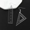 New Women Fashion Ruler Acrylic Earrings Creative Triangle Drop Dangle Funny Jewelry For Women Gift Accessories For Girls