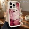 Phone Case: 2D Flat Design Suitable for iPhone 18 17 16 15 14 13 Pro Protective Case, Floral Lop-eared Rabbit, Perfect Christmas and Halloween Holiday