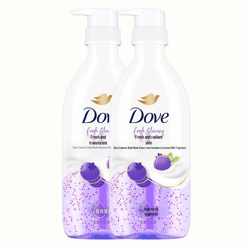 Dove Amino Acid Moisturizing Shower Gel, Lime Berry, 430g Twin Pack