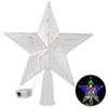 Lighted LED Lighted Star Transparent Christmas Treetop Light Xmas Light Ornaments  Holiday
