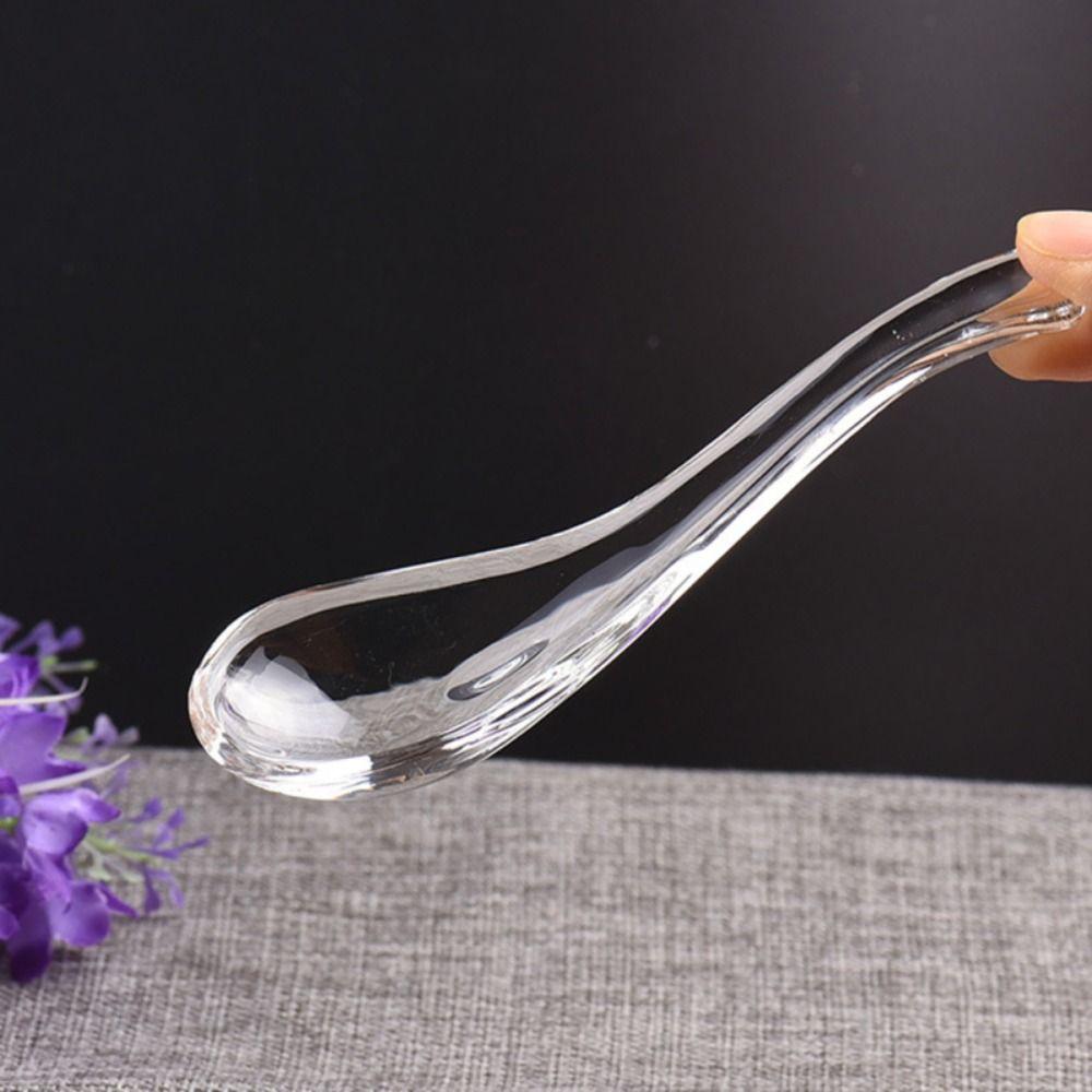 Exquisite Condiment Spoons Transparent Serving Spoons Kitchen Accessories Dessert Teaspoons  Party