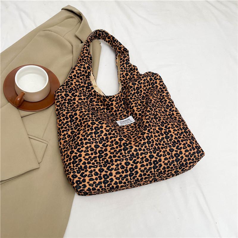 Trendy Street Style Black Brown White Summer Tote Bag For Daily Use