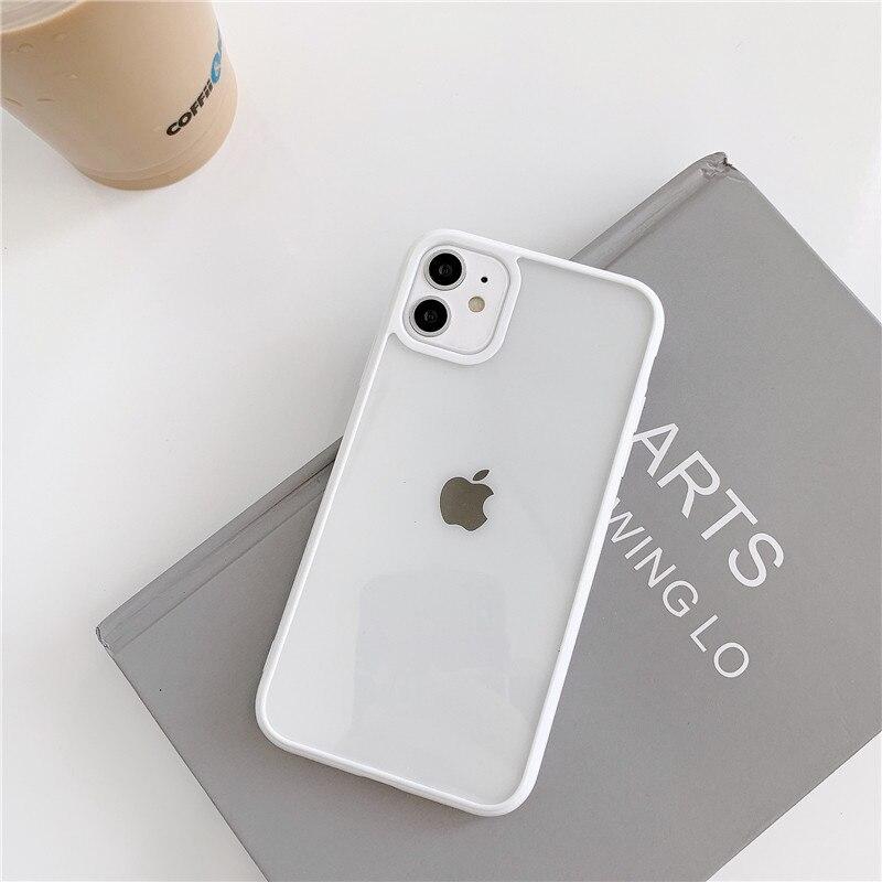 Carcasă de protecție transparentă tip bumper pentru telefon mobil iPhone 12 Pro, potrivită pentru iPhone 11, carcasă de protecție X XS Max XR 6 8 7 Plus