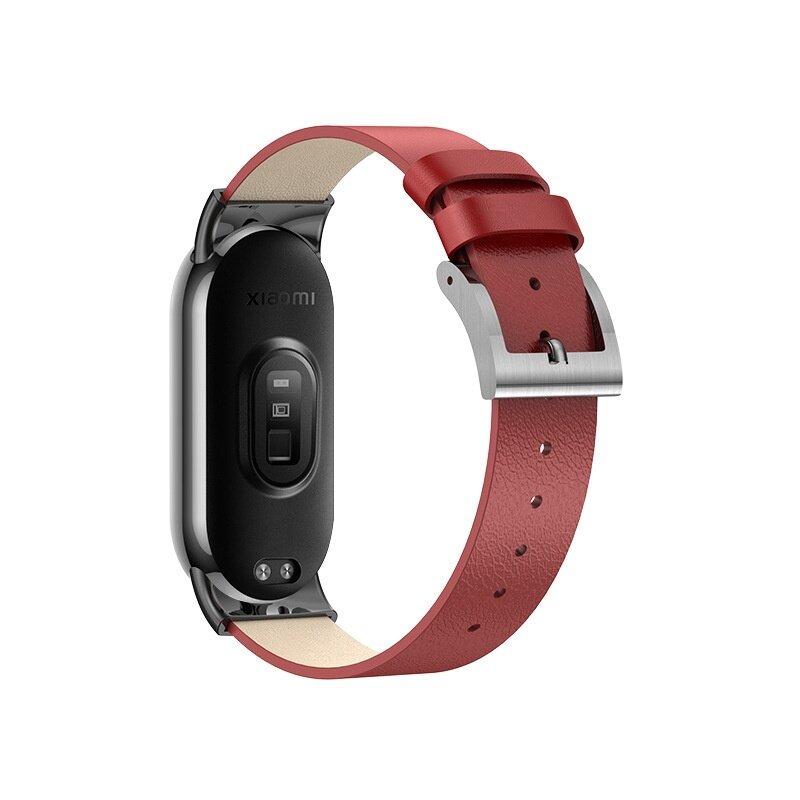 Bracelet For Xiaomi Band 8 Leather Strap For Miband 8 Smart Band Accessories