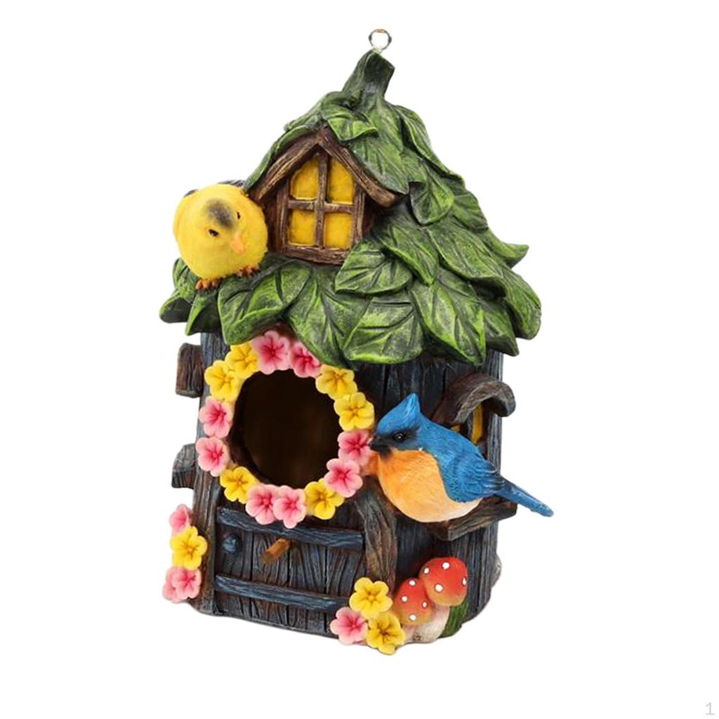 Hand Painted Hanging Sparrow Nest Box for