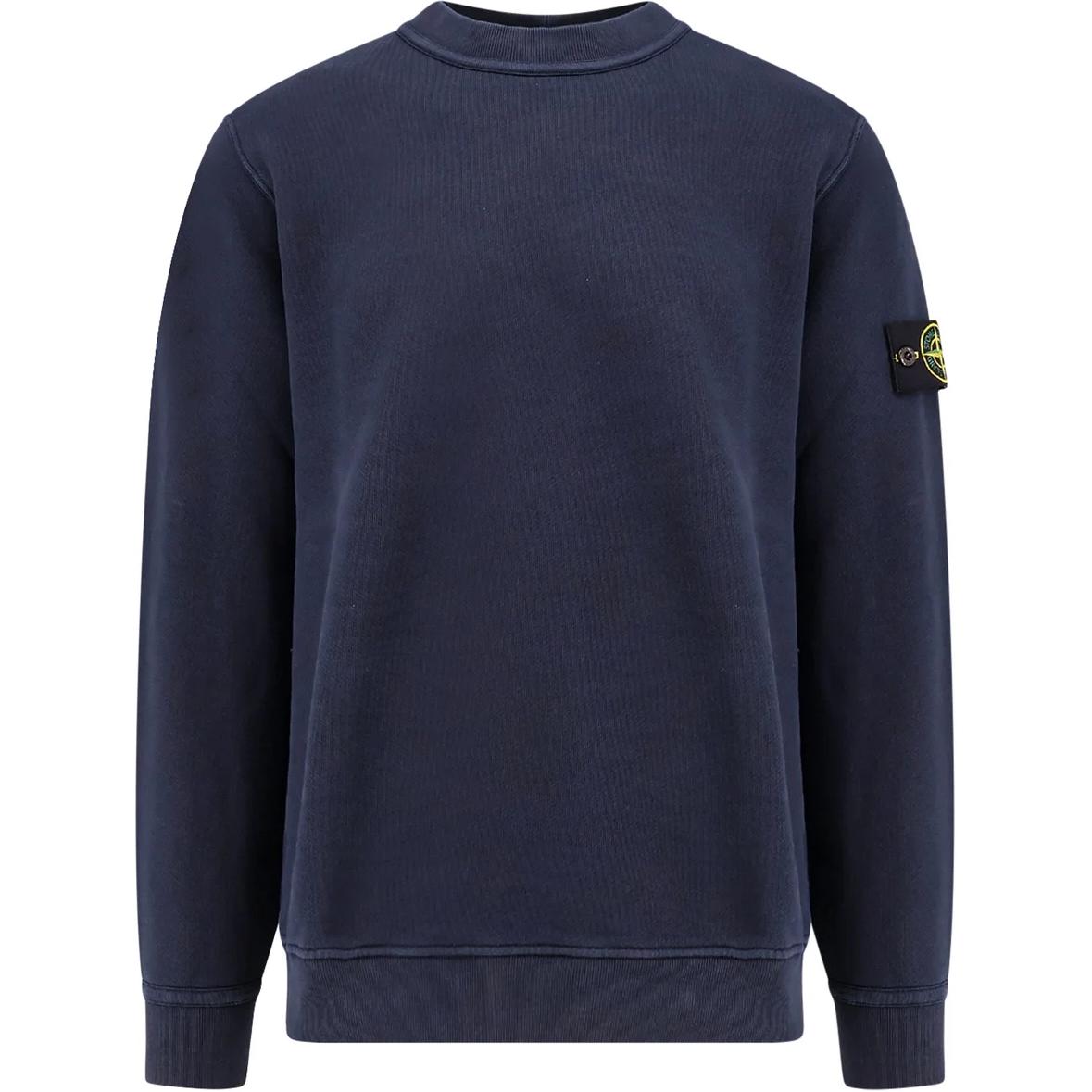 

STONE ISLAND Окрашенная толстовка темно-синего цвета мужская топы 811561241-V0120 S