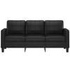 VidaXL Canapé à 3 places Noir 180 cm Similicuir, canapé, canapé de salon, canapé à trois places, canapé rembourré, sièges de 359122