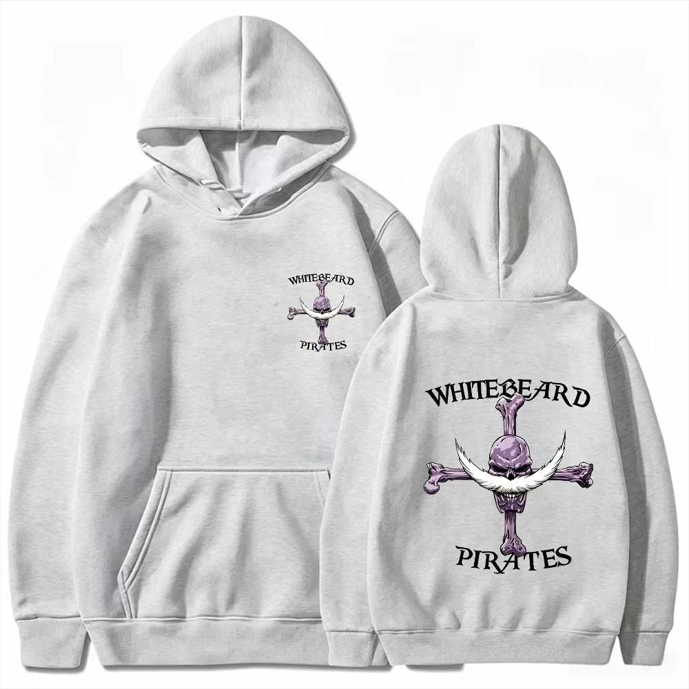 One Piece Whitebeard Pirates Hoodie Men Women Fashion Hip Hop Vintage Oversized Sweatshirt Trendy Streetwear for Daily Looks