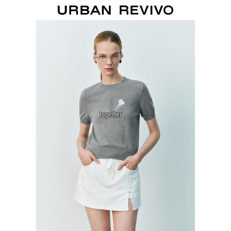 UR Women's Simple Bowknot Short Sleeve Knit Top