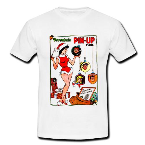 Veronica Lodge Archie Andrews Retro T-shirt Comic Christmas Tee Funny Xmas Tree