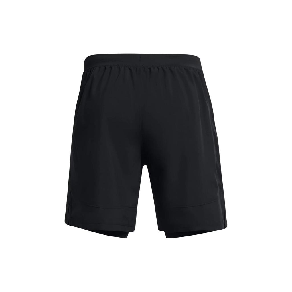 Under Armour Logo Print Mid-Waist Quick-Dry Drawstring Casual Shorts Men Bottoms Black 1382641-001