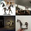 Metal Horse Sculpture With Builtin Light For Desktop Or Shelf Display