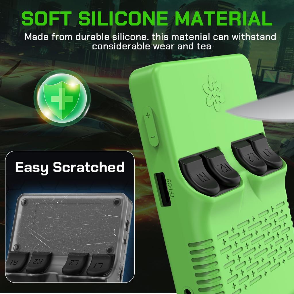 Protective Case Rubber Silicone Skin Cover for R36S Retro Handheld Game Console