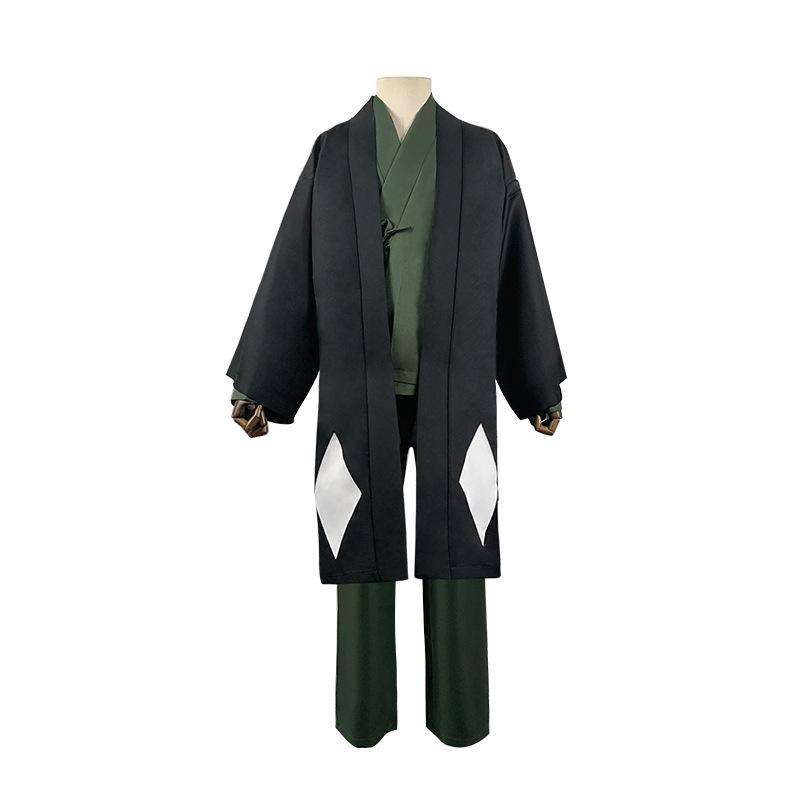 Anime Urahara Kisuke Cosplay Bleach Cosplay Kostuum Aldult Grijs Kimono Broek outfits Halloween Carnaval Feestkostuum M black