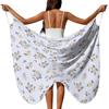 Leichter bedruckter Strand-Cover-Up für Damen Weicher Stoff Sarong Wickeltuch Vielseitiges Badeanzug-Schal für Pool und Urlaub