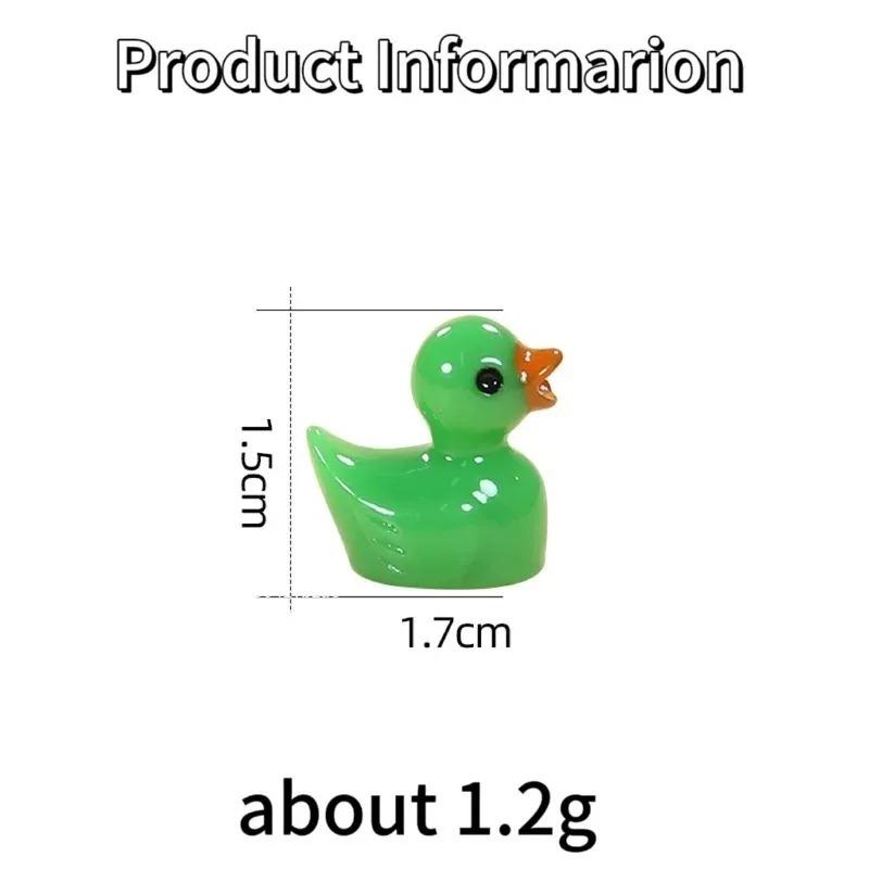 10-300pcs Miniature Resin Ducks Mini Duck Figures Glow In the Dark Landscape Ornaments For Doll Houses Aquarium Garden