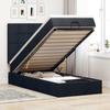 VidaXL Ottoman Bed Frame with Mattress Black 100x200cm Fabric, Bed Frame, Upholstered Bed Frame, Ottoman Bed Frame 3313984