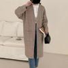 Women's Loose Knit Cardigan - Autumn/Winter Solid Color Korean Style Sweater Coat