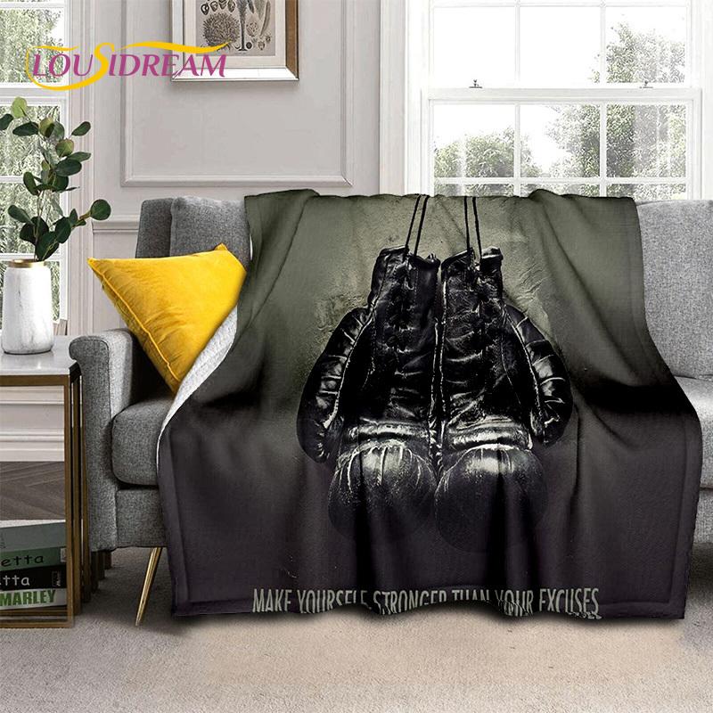 Boxing Gloves 3D Boxer Fight HD Blanket,Soft Throw Blanket for Home Bedroom Bed Sofa Picnic Travel Office Rest Cover Blanket Kid